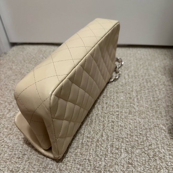 Chanel Classic Beige Caviar SHW Flap East West Shoulder Bag Leather - Picture 6 of 14